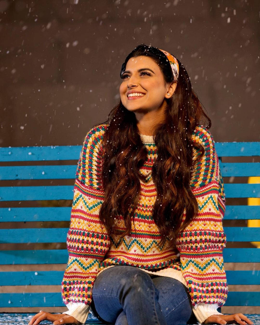 Nimrat Khaira In Snow Wallpaper