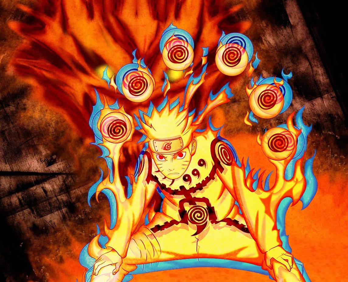 Nine-tailed Chakra Mode Wallpaper