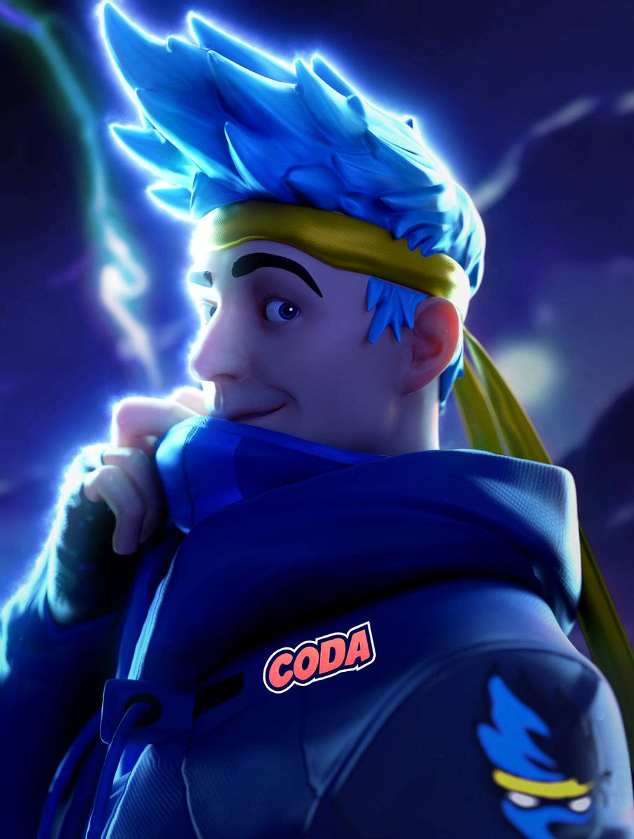 Ninja Fortnite Lightning Wallpaper