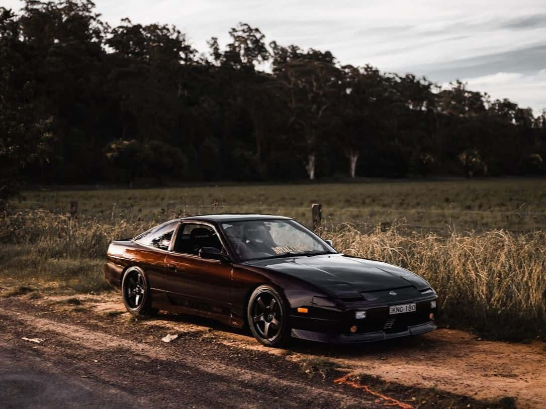 Nissan 180 Sx Rural Road Wallpaper