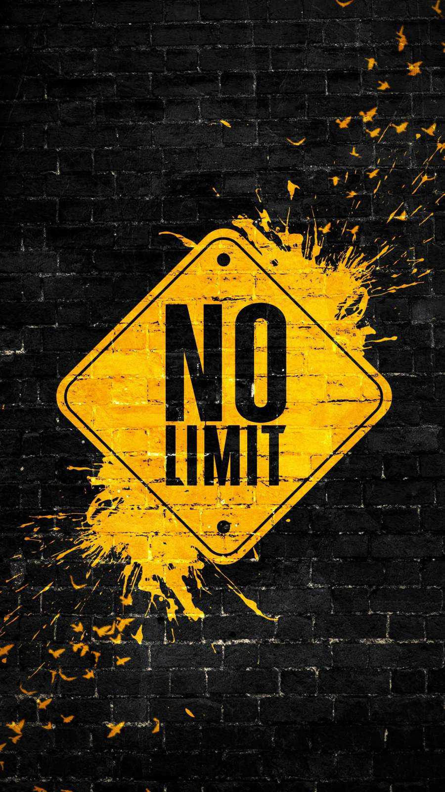 No Limit Yellow Sign Wallpaper