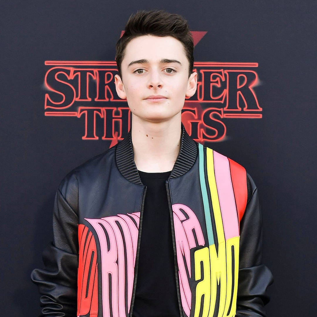 Noah Schnapp Black Jacket With Colorful Details Wallpaper