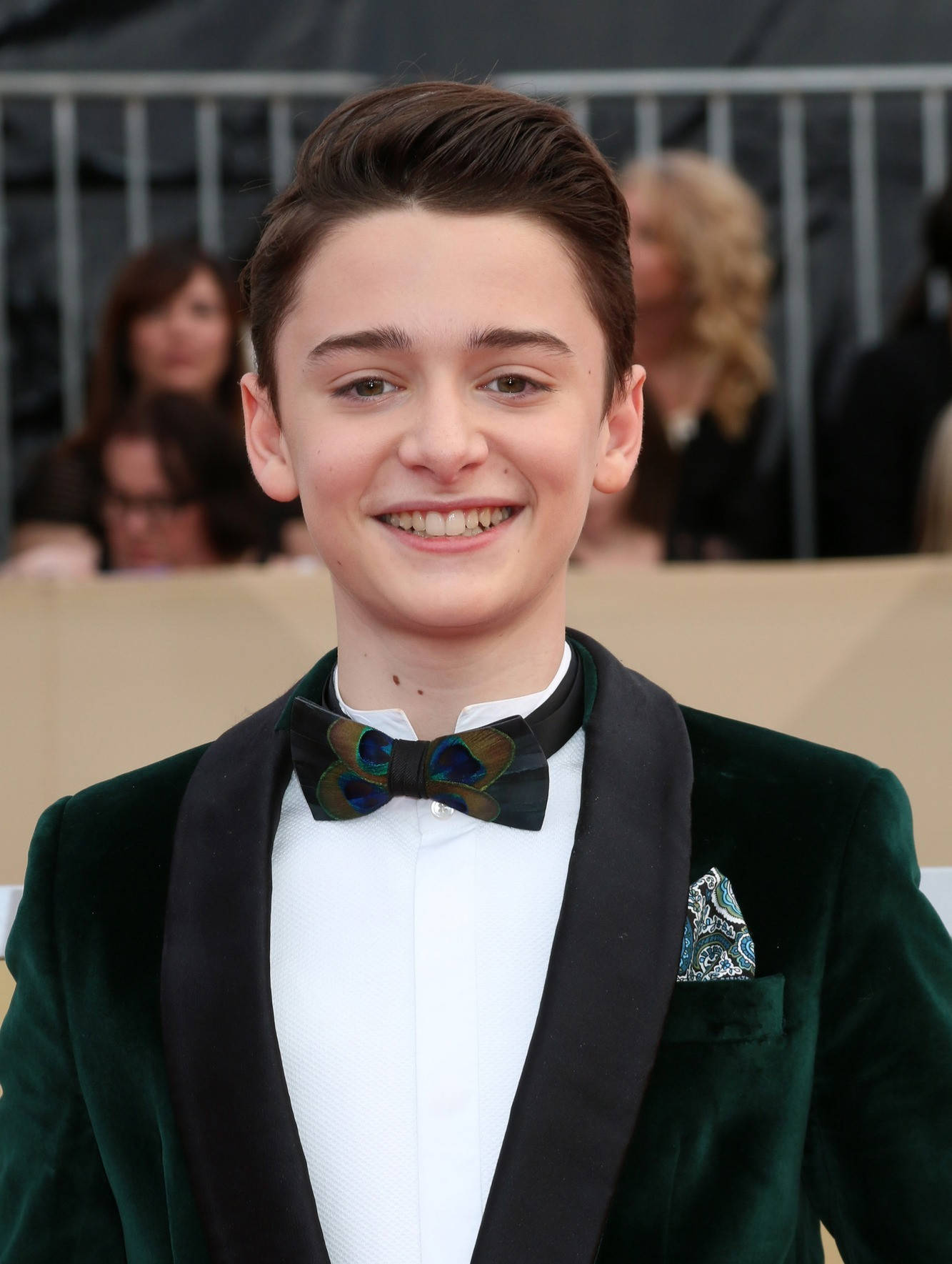 Noah Schnapp With Bow Tie Wallpaper