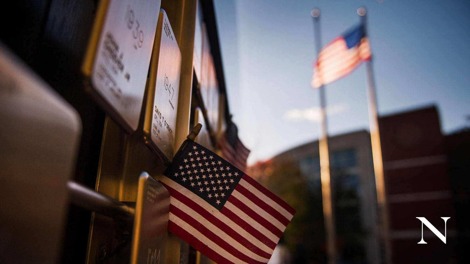 Northeastern University American Flags Wallpaper