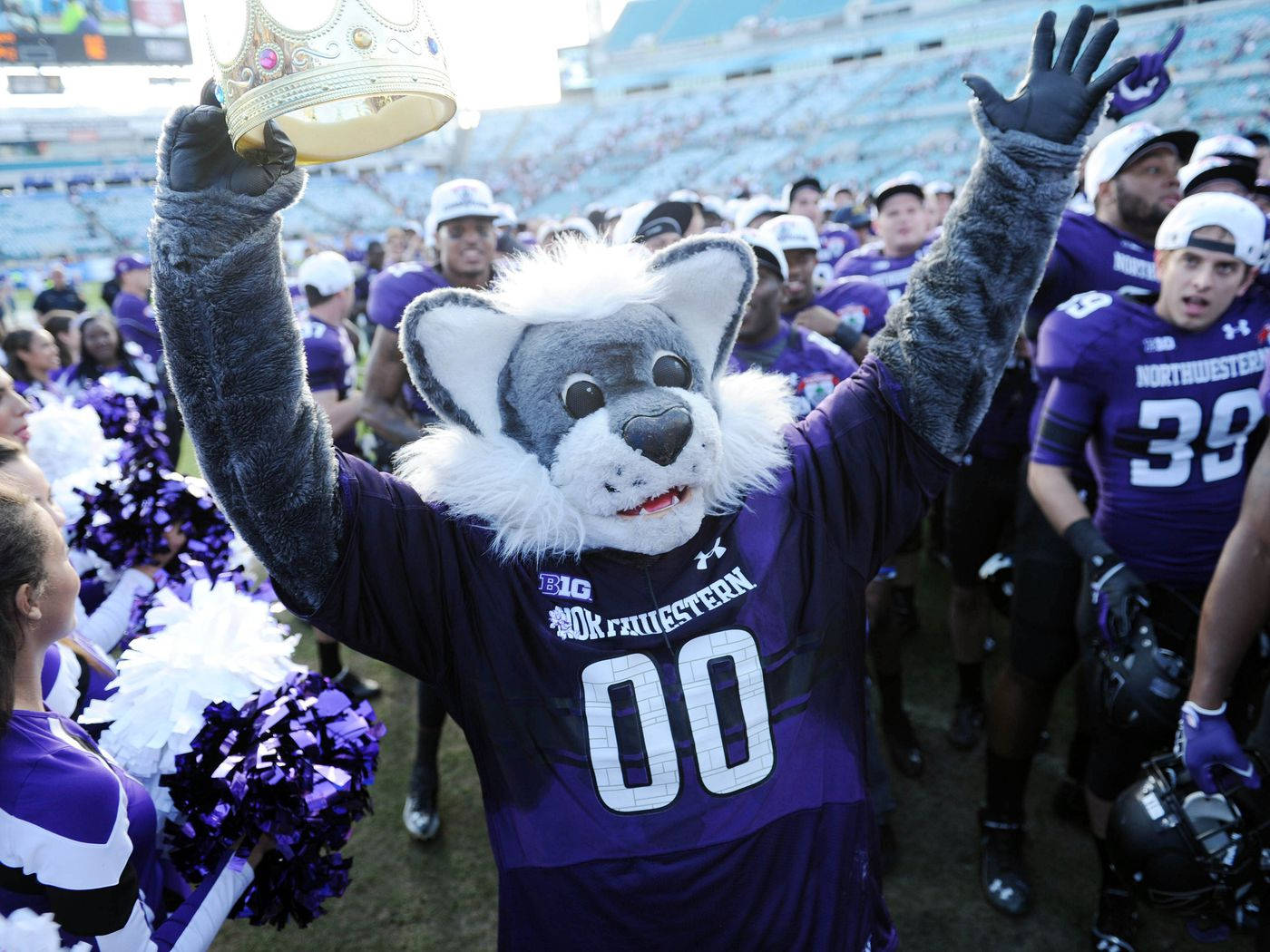 Northwestern University Mascot At Game Wallpaper