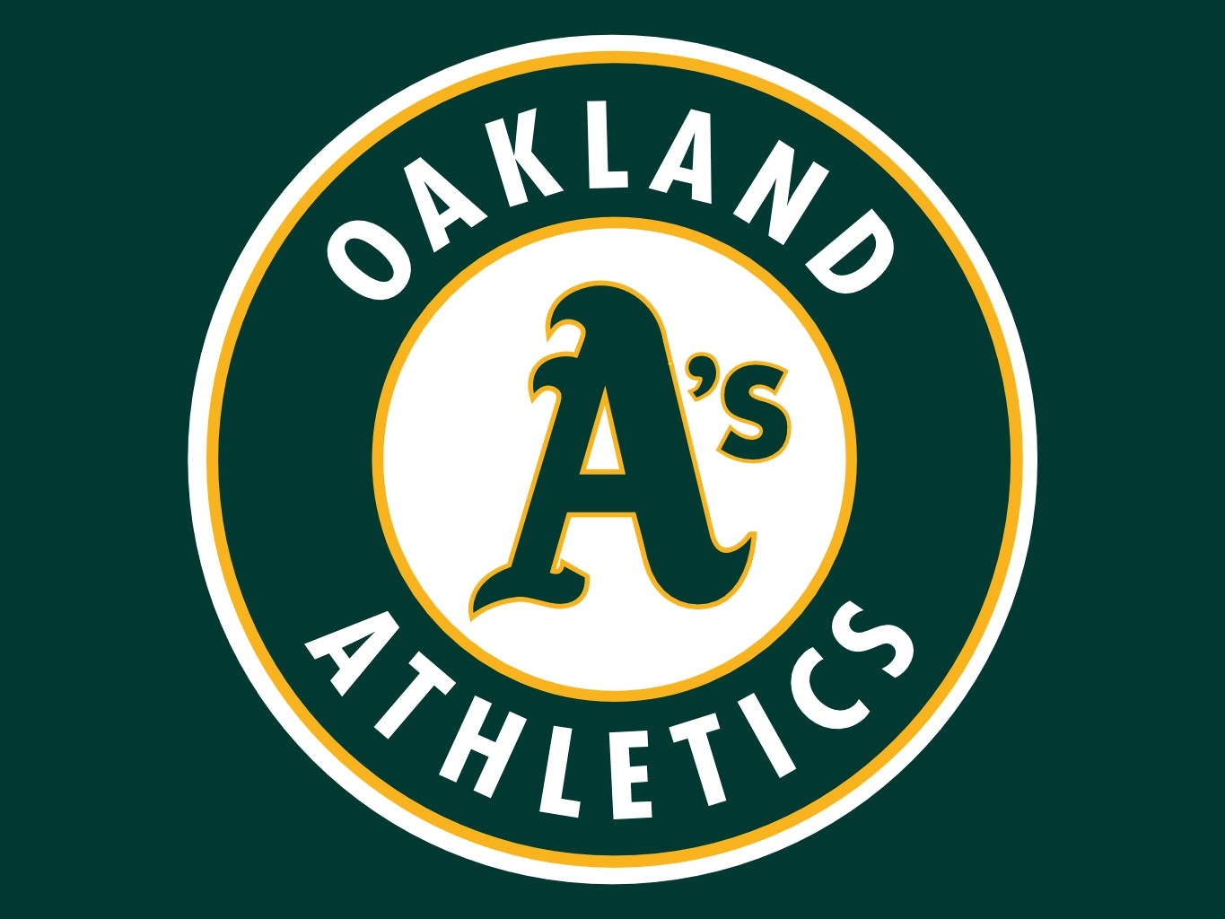 Oakland Athletics Simple Green Wallpaper