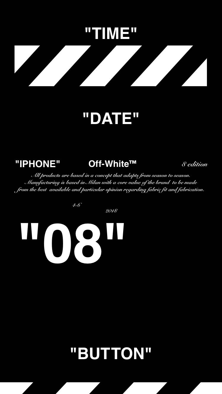 Off White's Signature Black And White Style Wallpaper