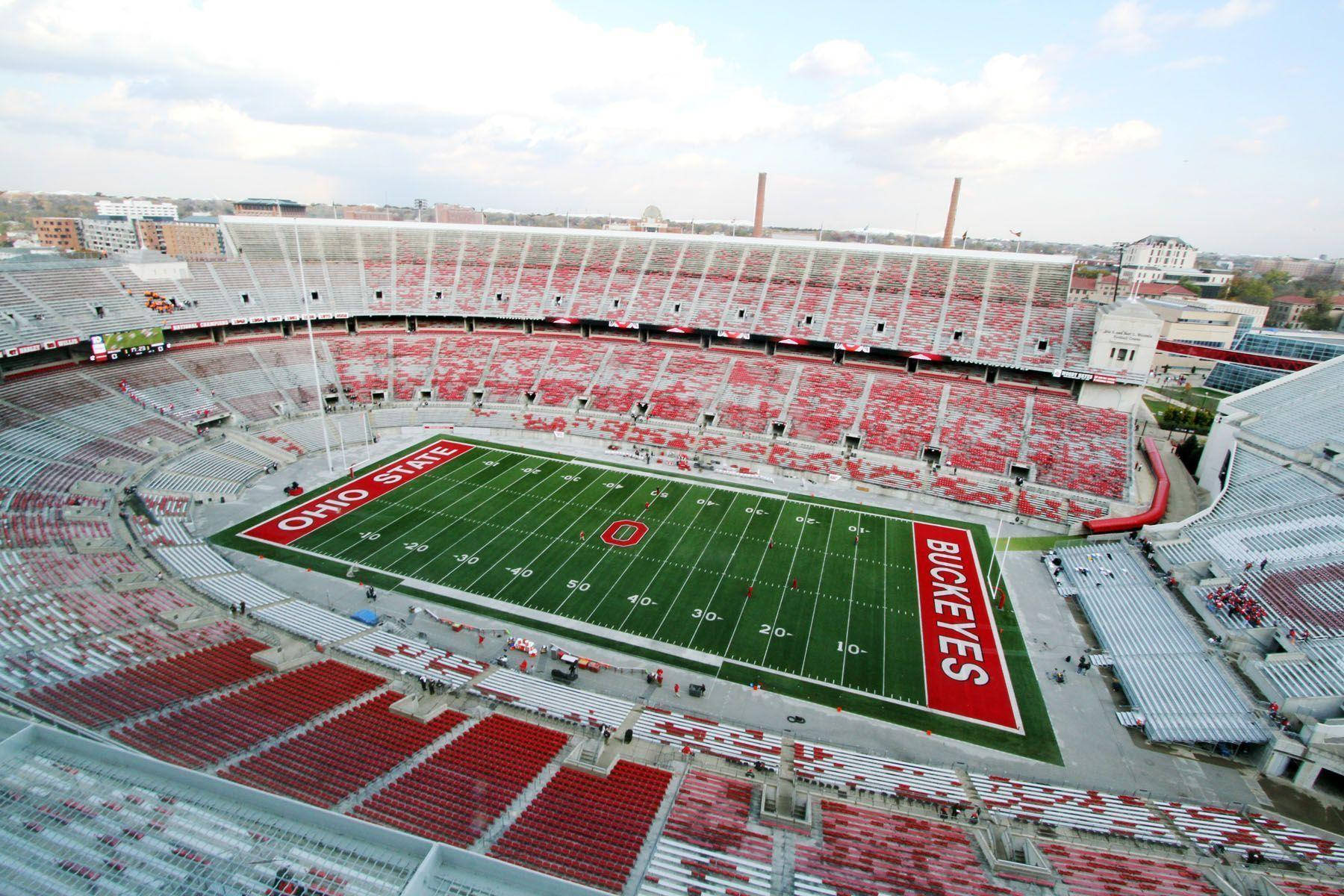 Ohio Stadium Bird's Eye View Wallpaper