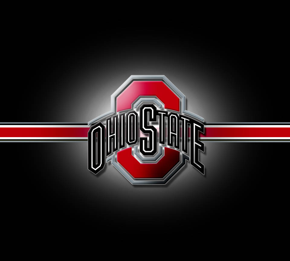 Ohio State University Red Ribbon Black Wallpaper