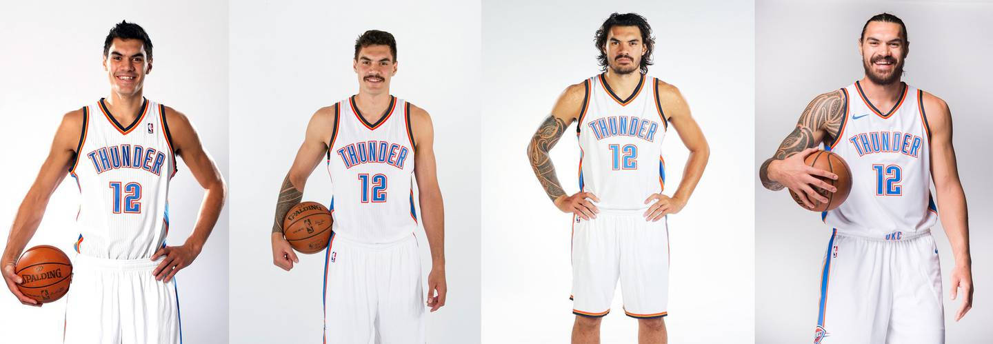 Oklahoma Thunder Steven Adams Evolution Wallpaper