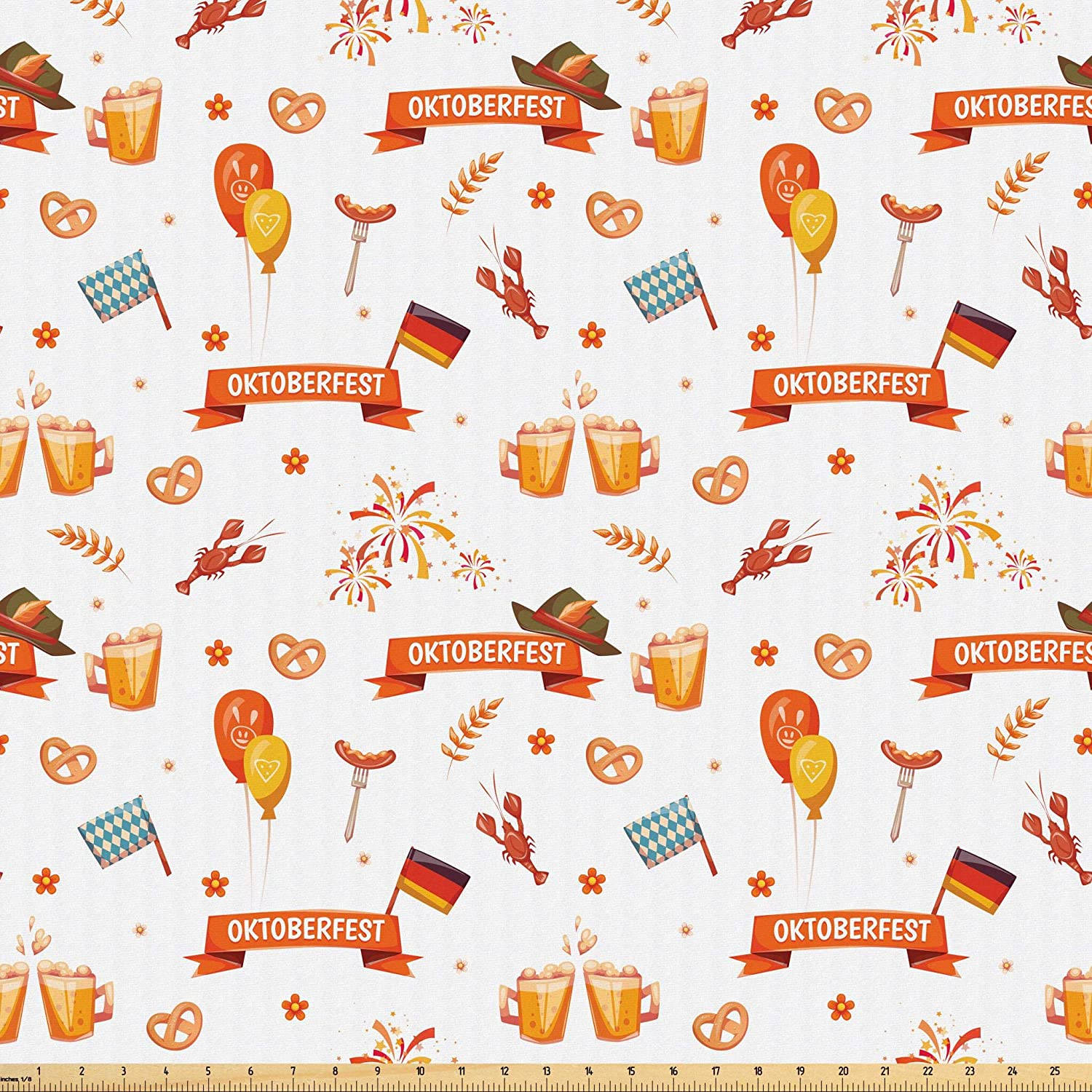 Oktoberfest Icons Pattern Wallpaper