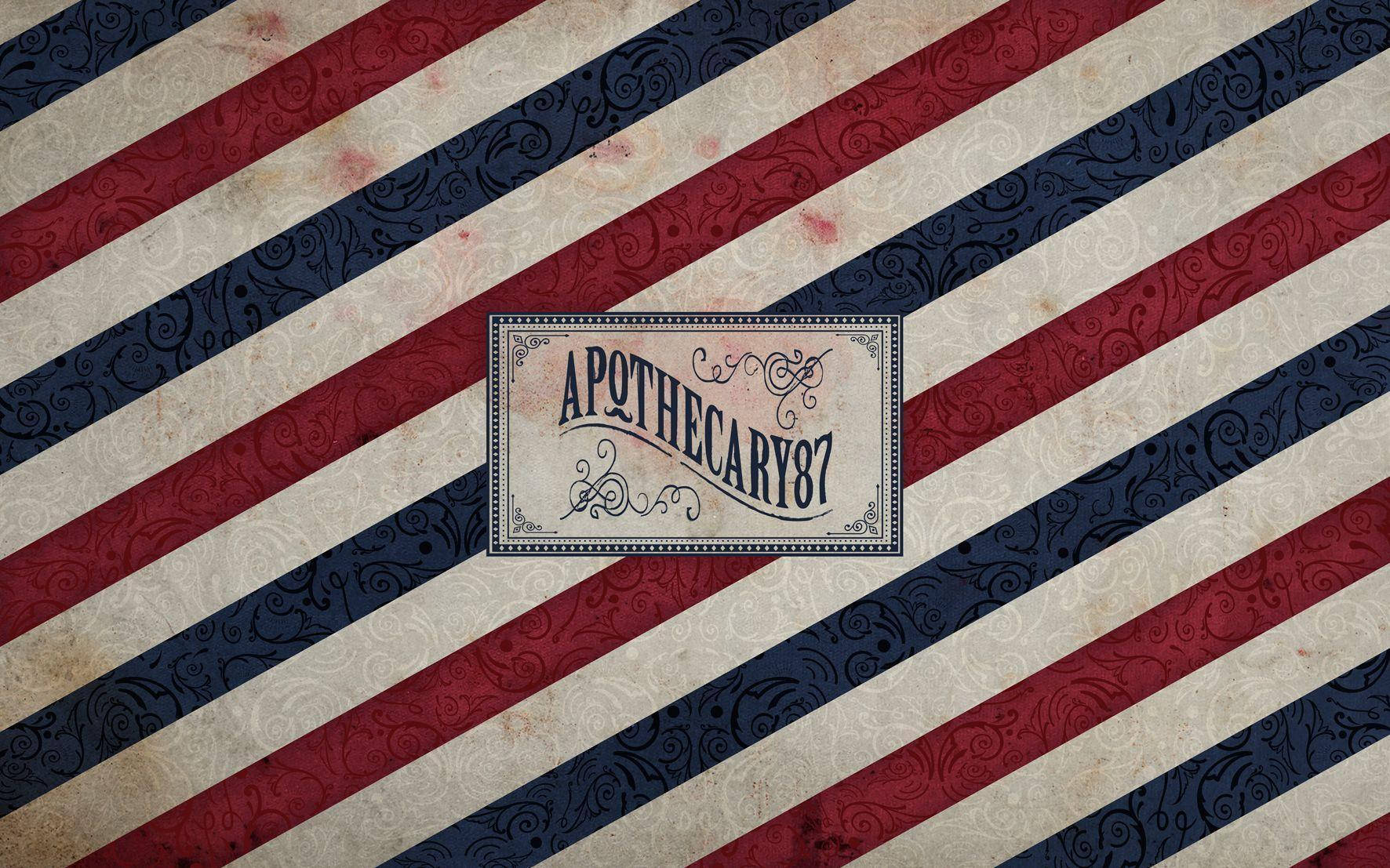 Old Barber Pole Design Wallpaper