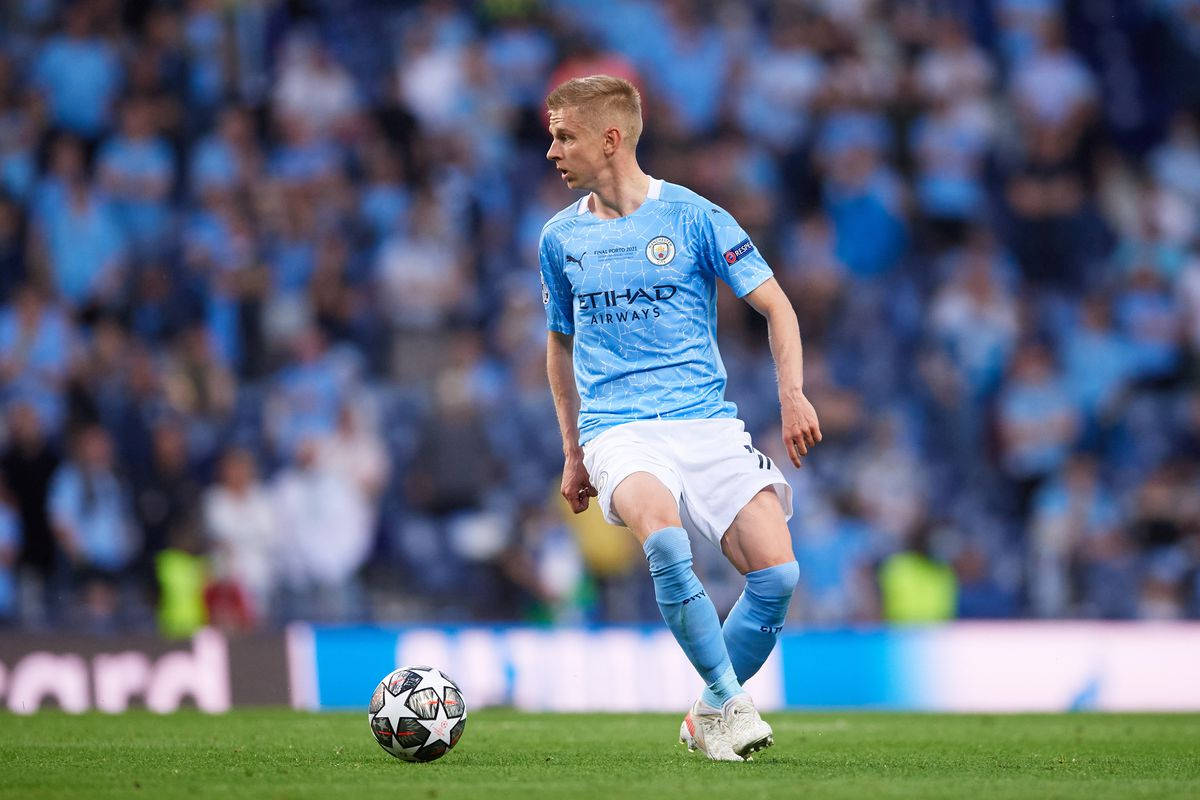 Oleksandr Zinchenko Light Blue Fans Wallpaper