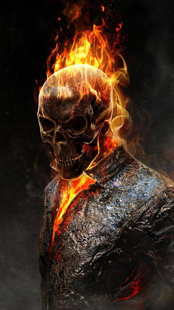 On Fire Ghost Rider Wallpaper