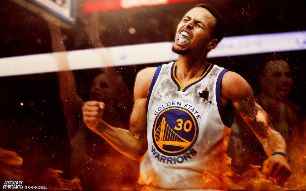 On Fire Stephen Curry Wallpaper
