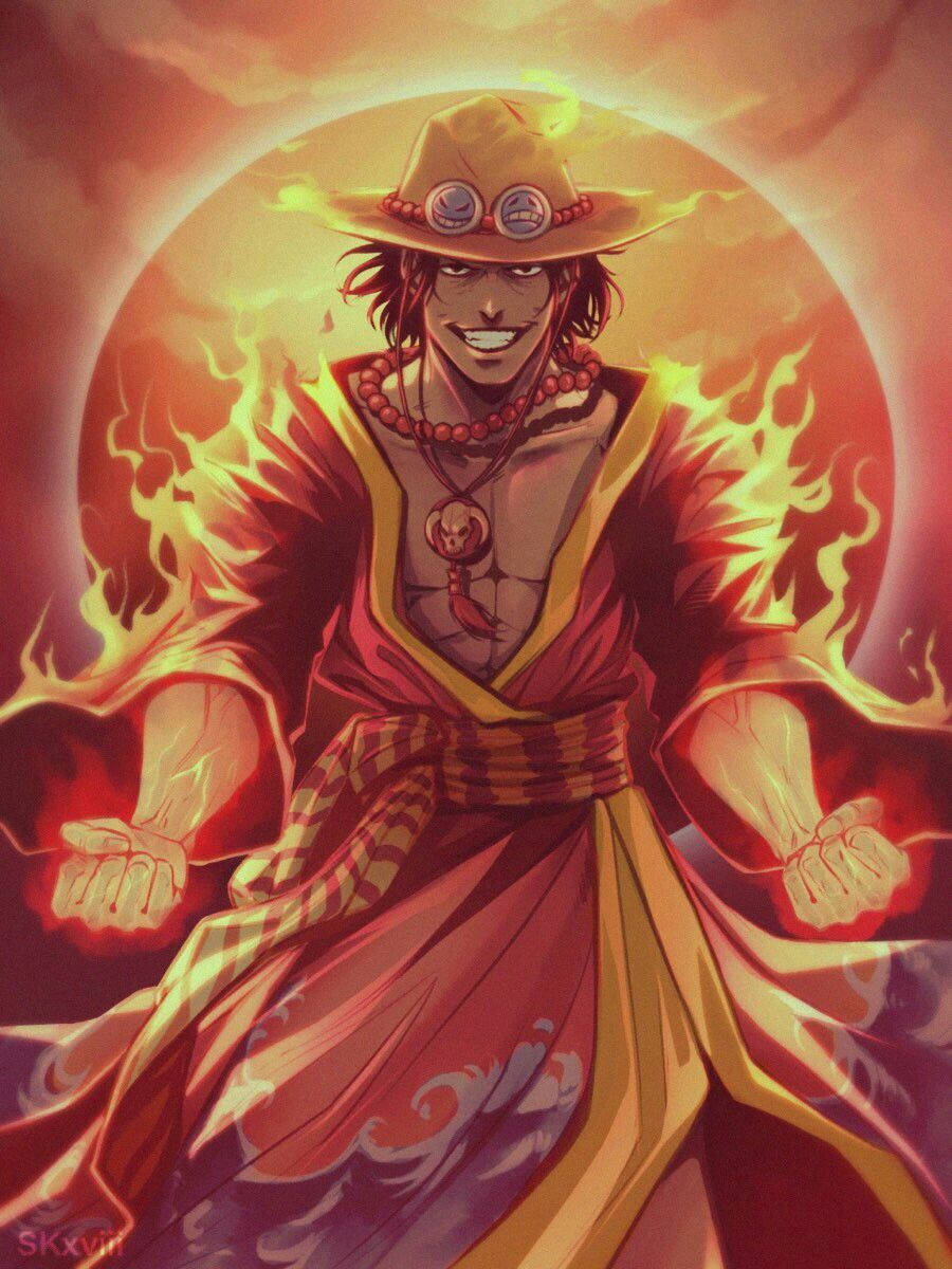 One Piece Ace Fire Robe Wallpaper