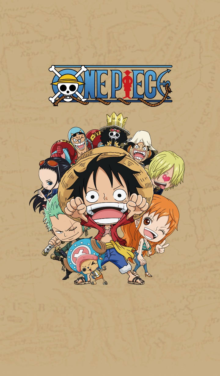 One Piece Phone Chibi Straw Hat Pirates Wallpaper