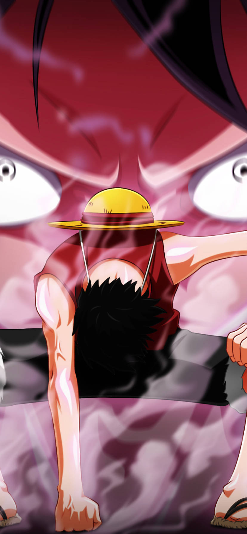 One Piece Phone Luffy Fist On Ground Wallpaper