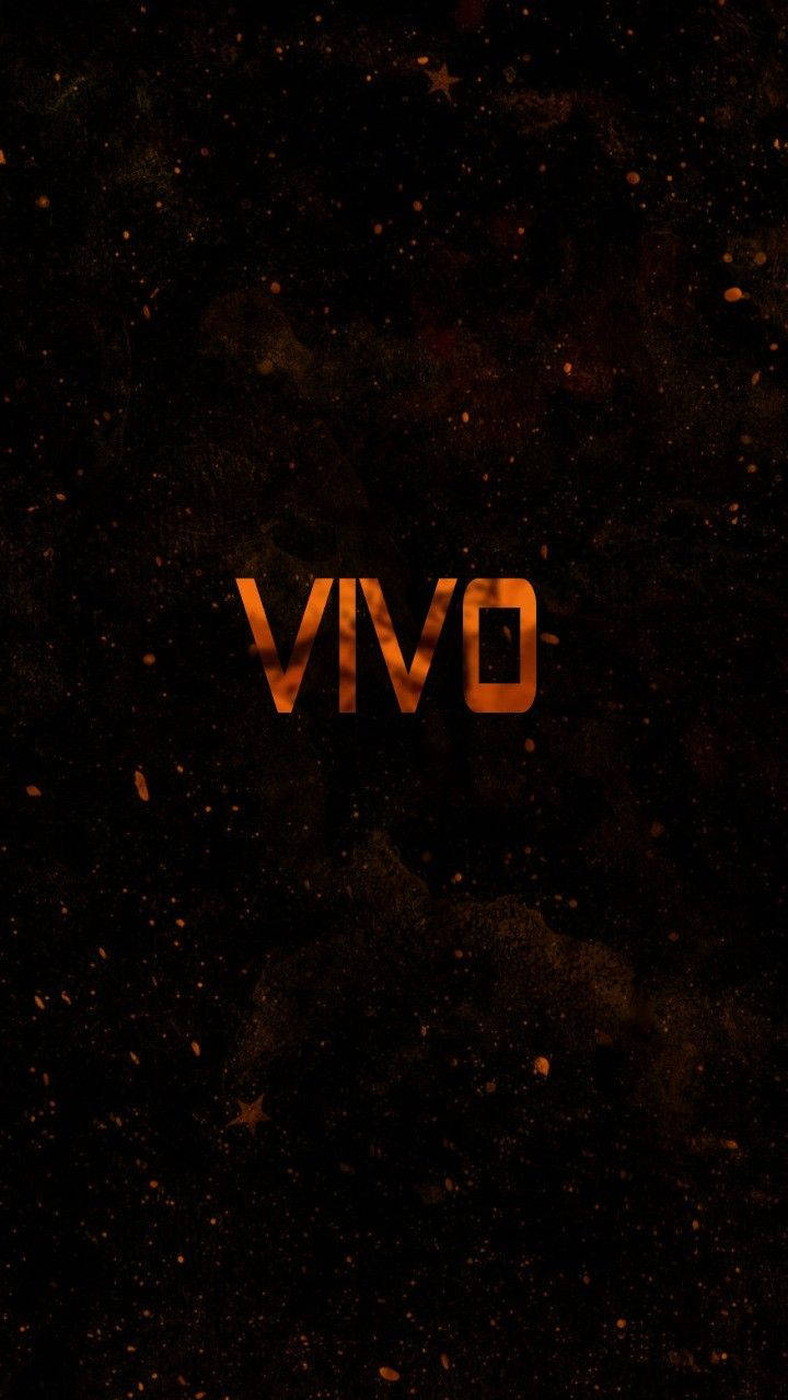 Orange Vivo Logo Dark Wallpaper