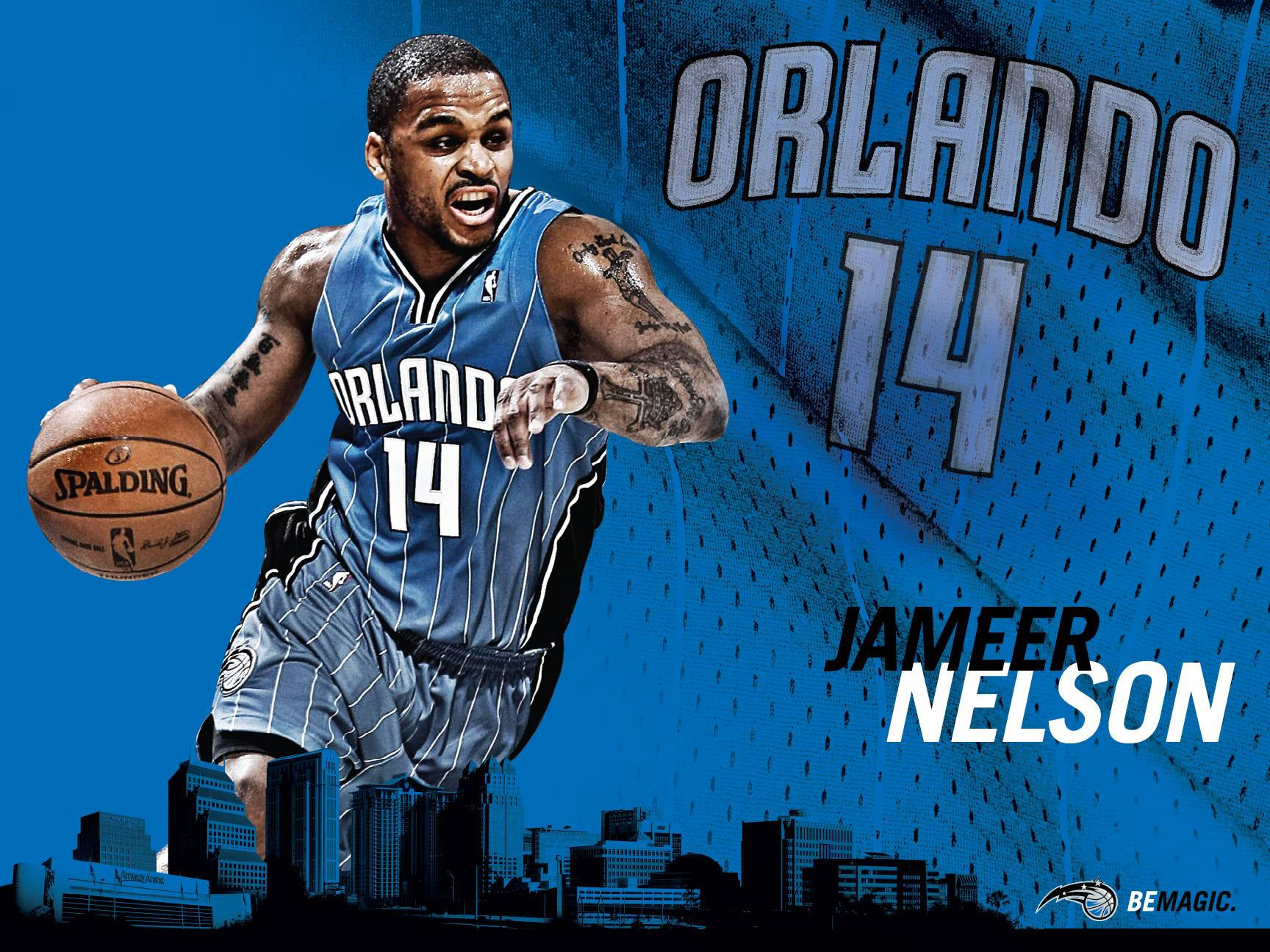 Orlando Magic Jameer Nelson Digital Cover Wallpaper