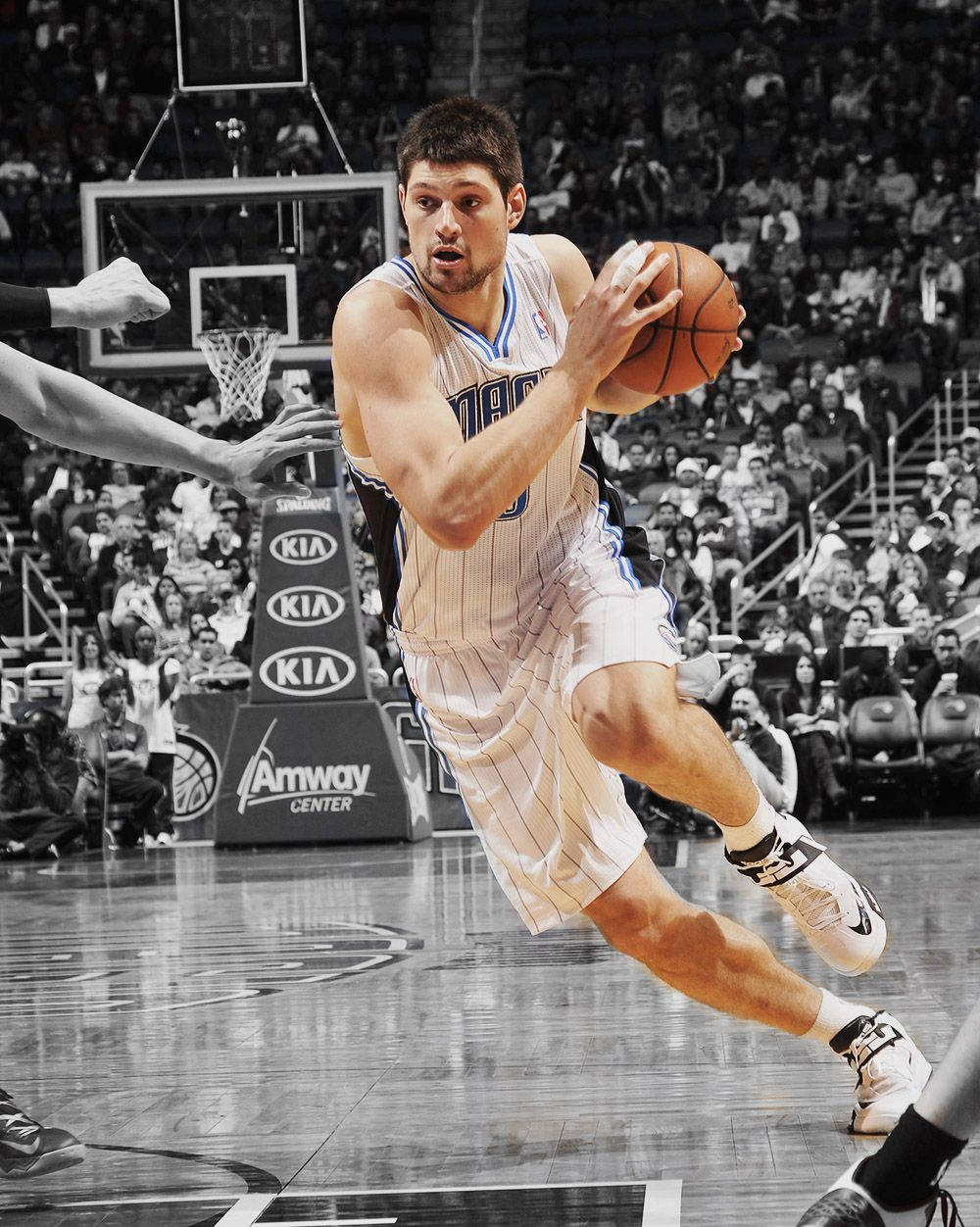 Orlando Magic Nikola Vucevic Ball Drive Wallpaper