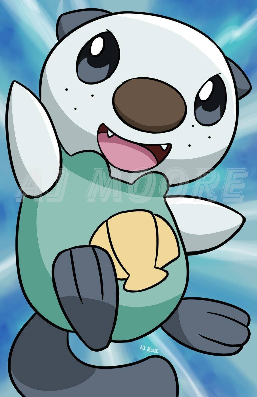 Oshawott's Silly Face Wallpaper