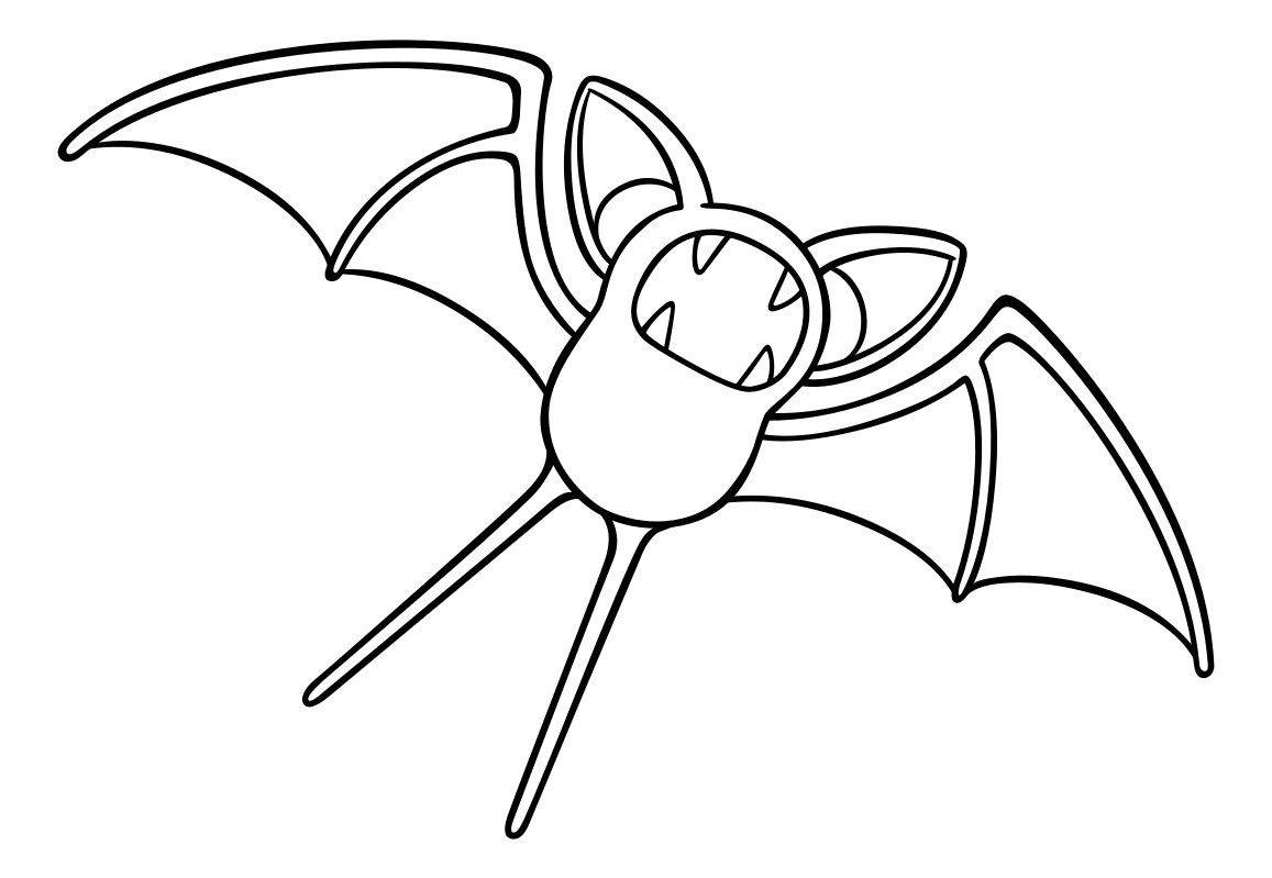 Outline Of Zubat Wallpaper