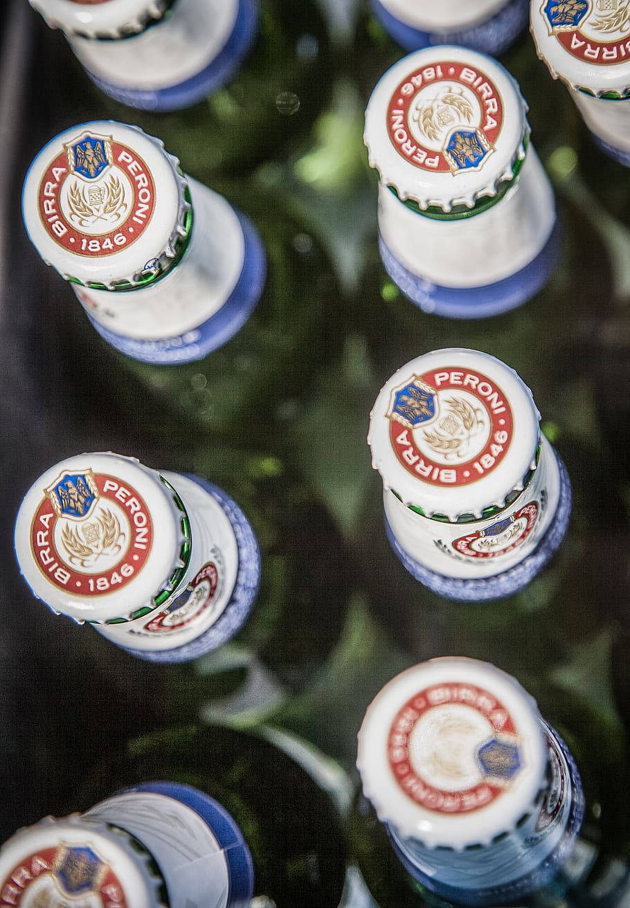 Overhead Shot Of Peroni Beer Wallpaper