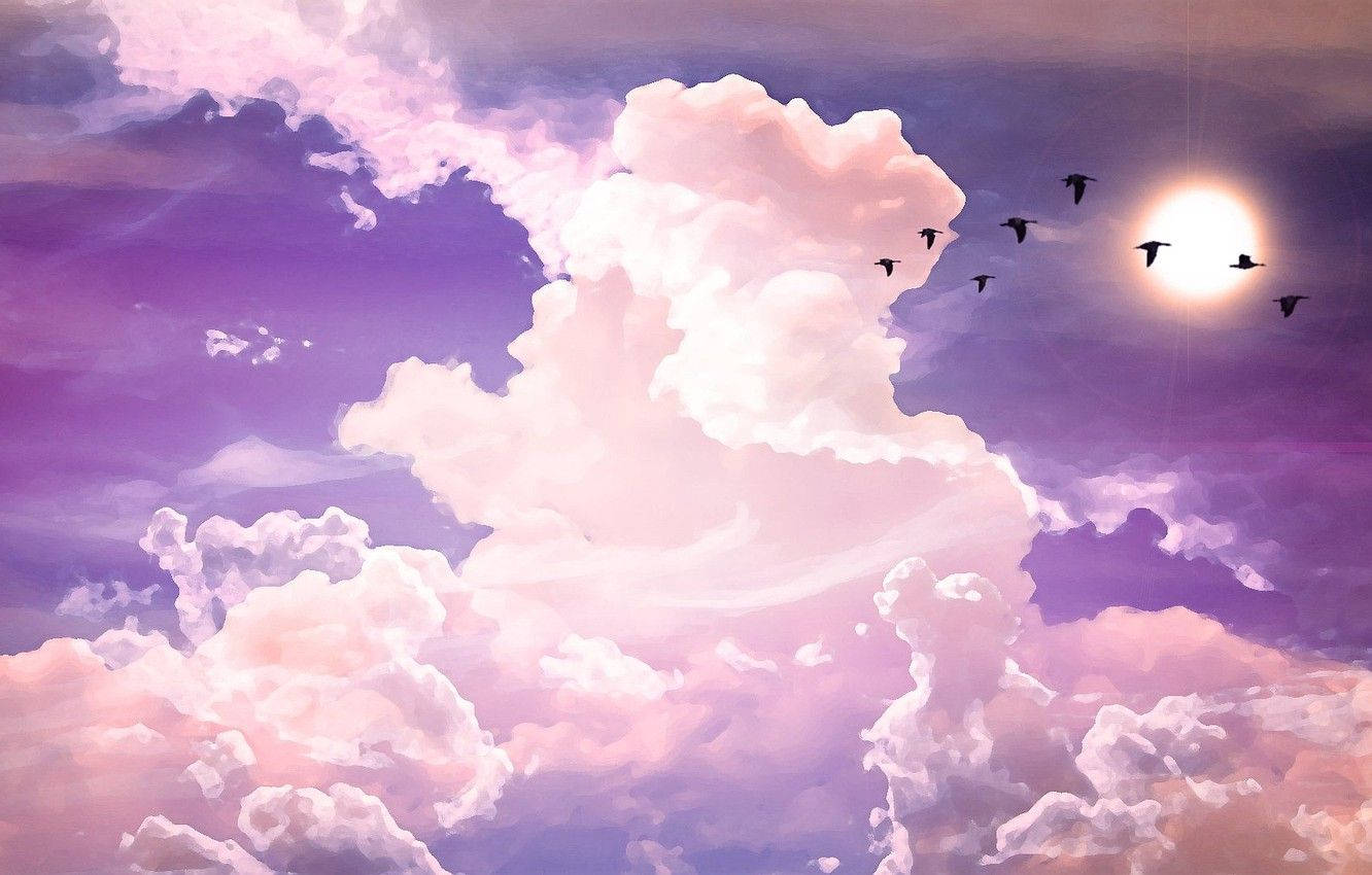 Painterly Pink Cloud Wallpaper