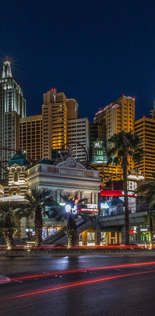 Palm Trees Las Vegas Night Wallpaper