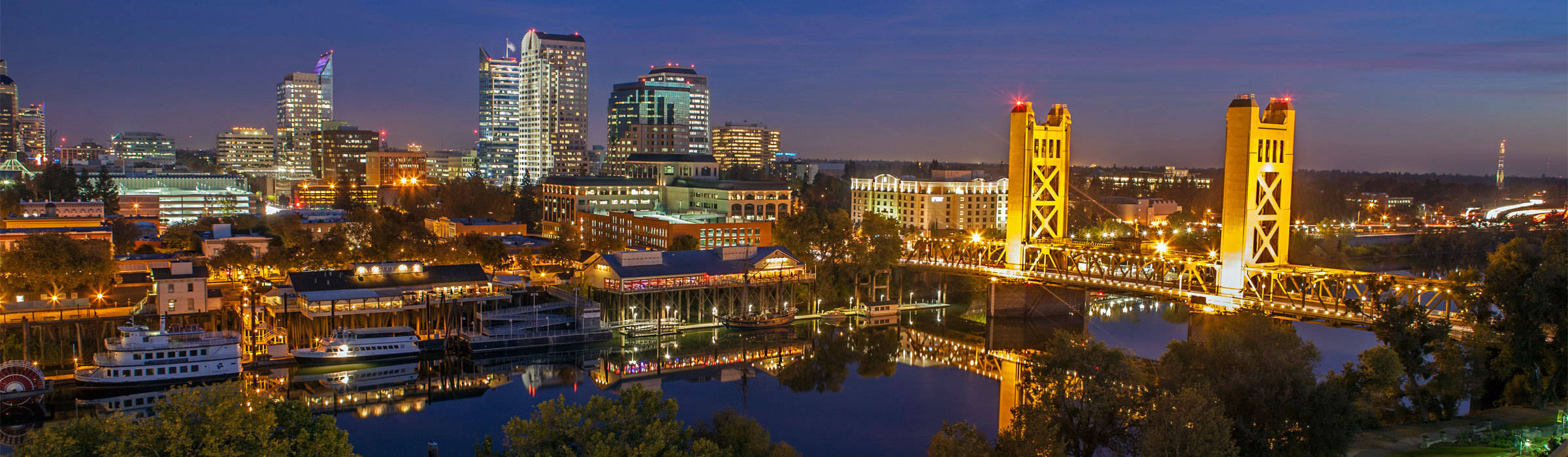 Panoramic Sacramento Skyline Wallpaper