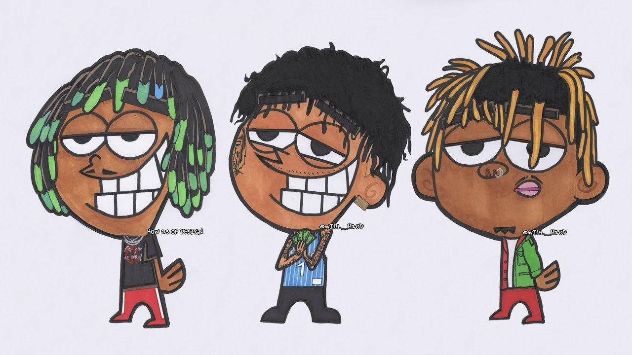 Parodies The Juice Wrld Cartoon Wallpaper