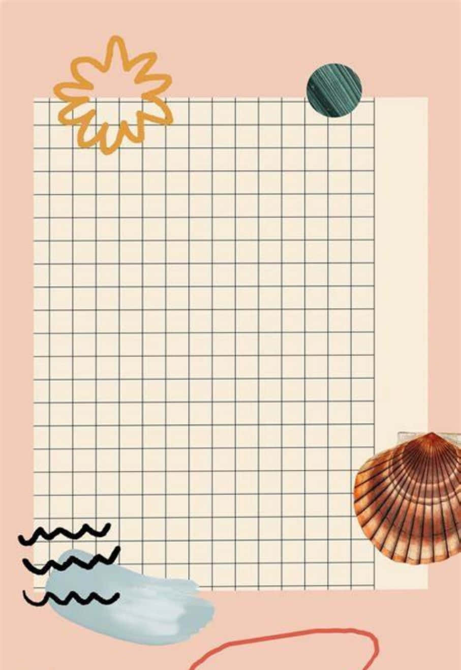 Pastel Aesthetic Grid Summer Aesthetic Wallpaper