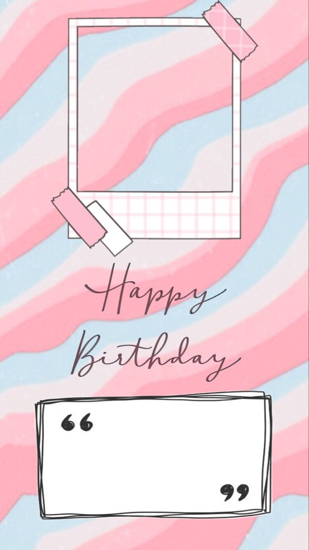 Pastel Aesthetic Happy Birthday Wallpaper