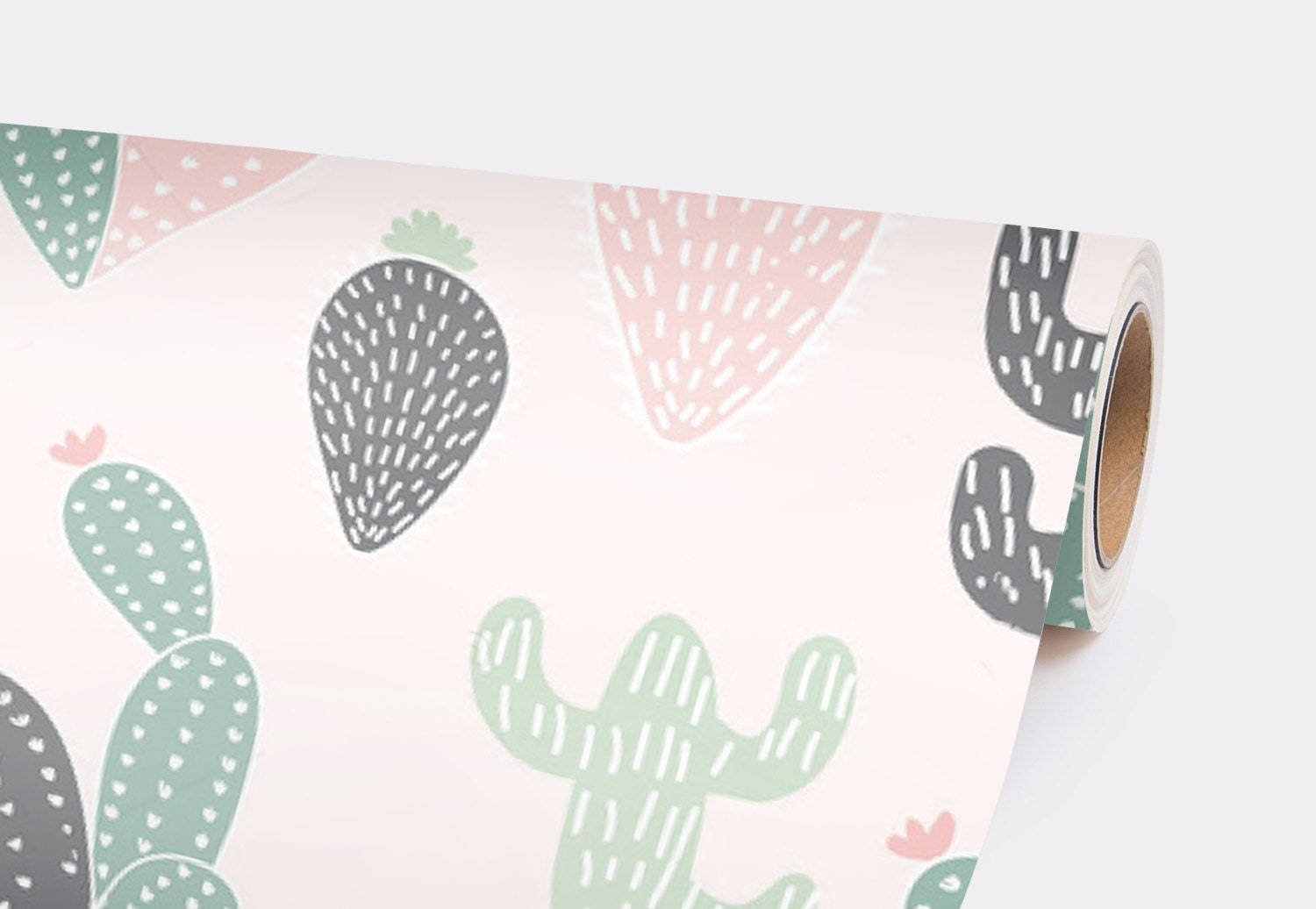 Pastel Cactus Wall Art Roll Wallpaper