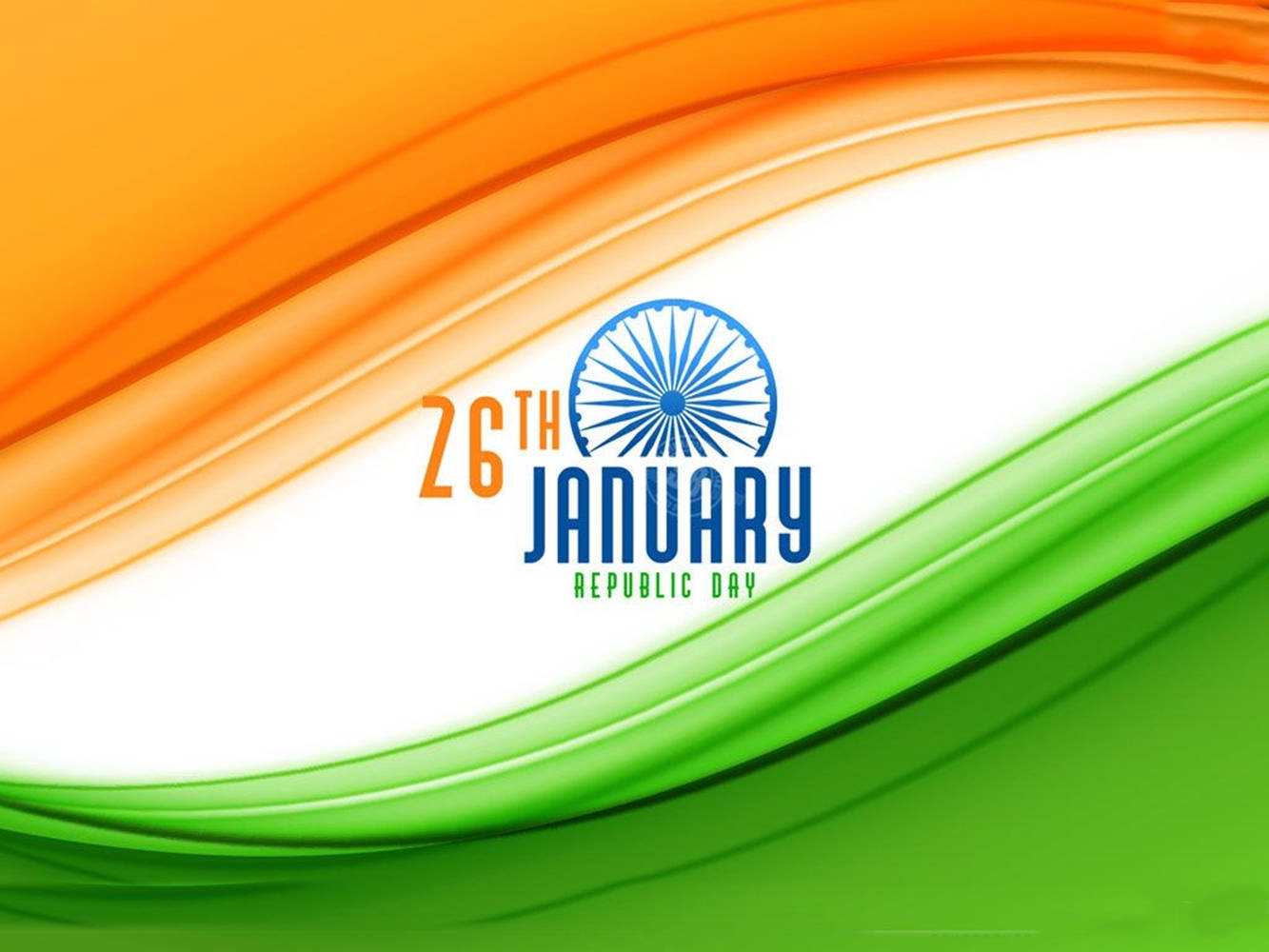 Pastel Green Orange Republic Day Wallpaper