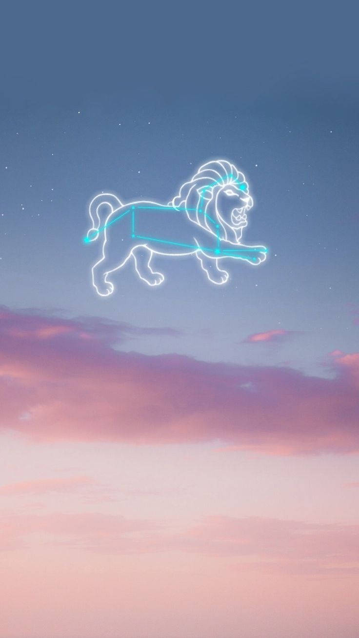 Pastel Sky Leo Lion Wallpaper