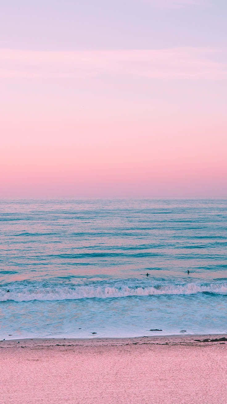 Pastel Summer Sky And Beach Wallpaper