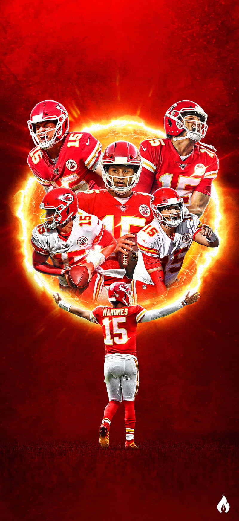 Pat Mahomes Takes A Break And Looks At His Phone Wallpaper