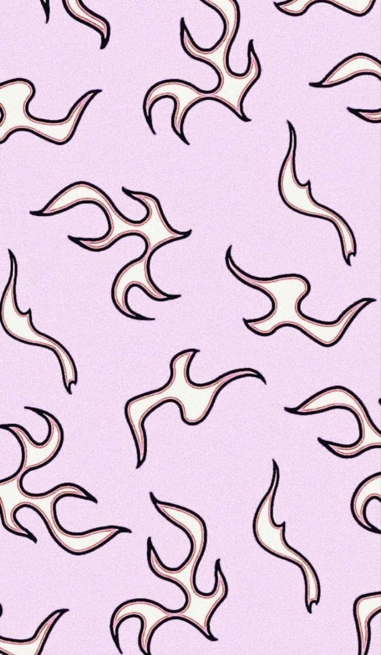 Patterns Of Pink Flames Wallpaper