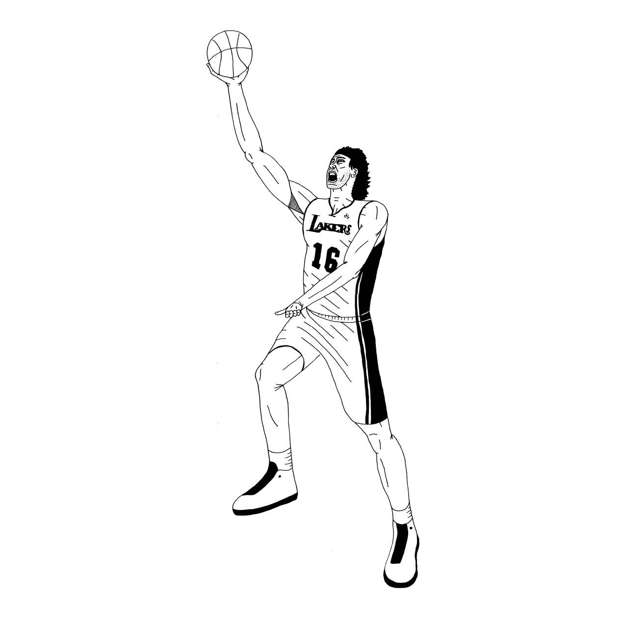 Pau Gasol Sketch Wallpaper