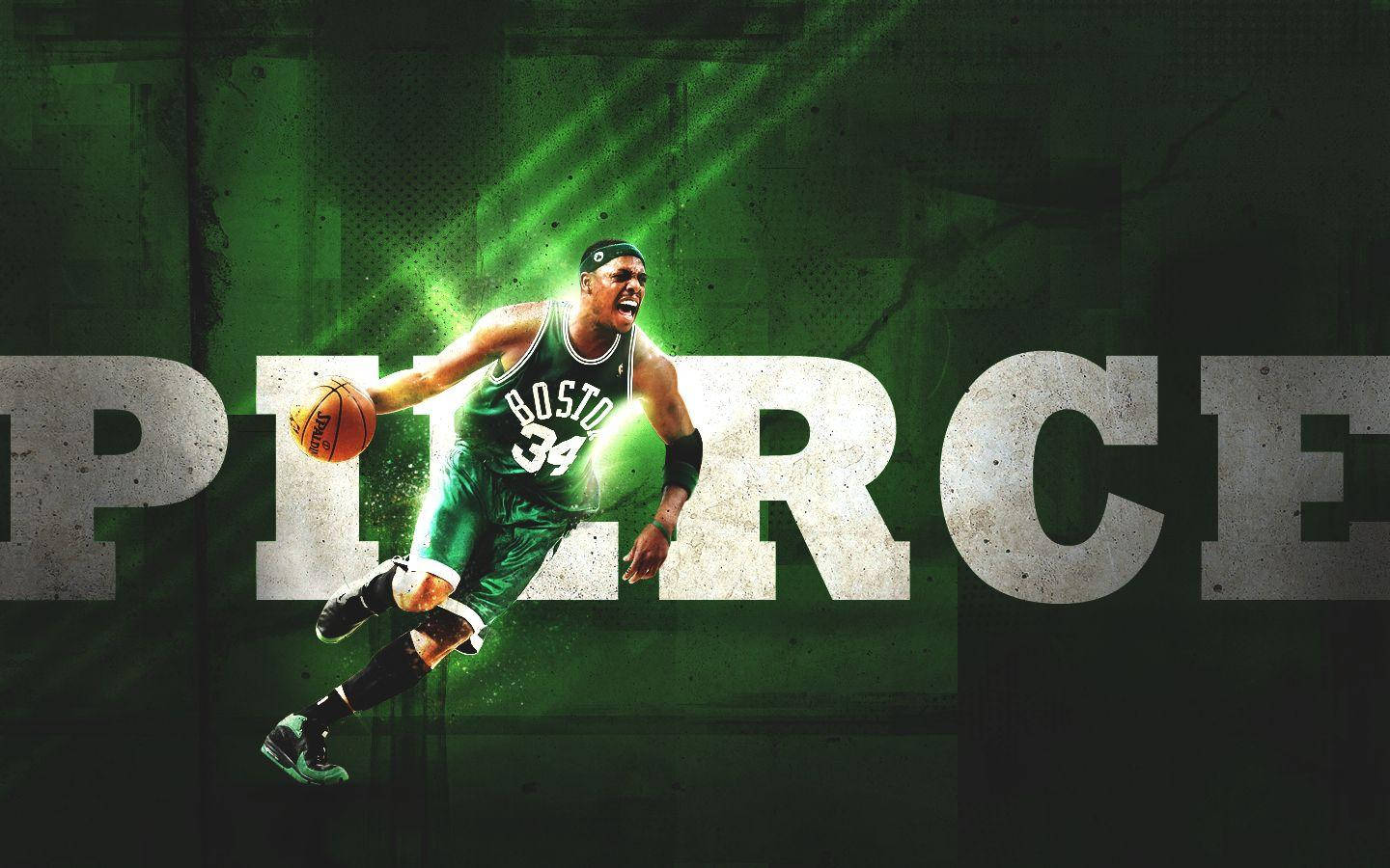 Paul Pierce Running With Name Behind Him Wallpaper