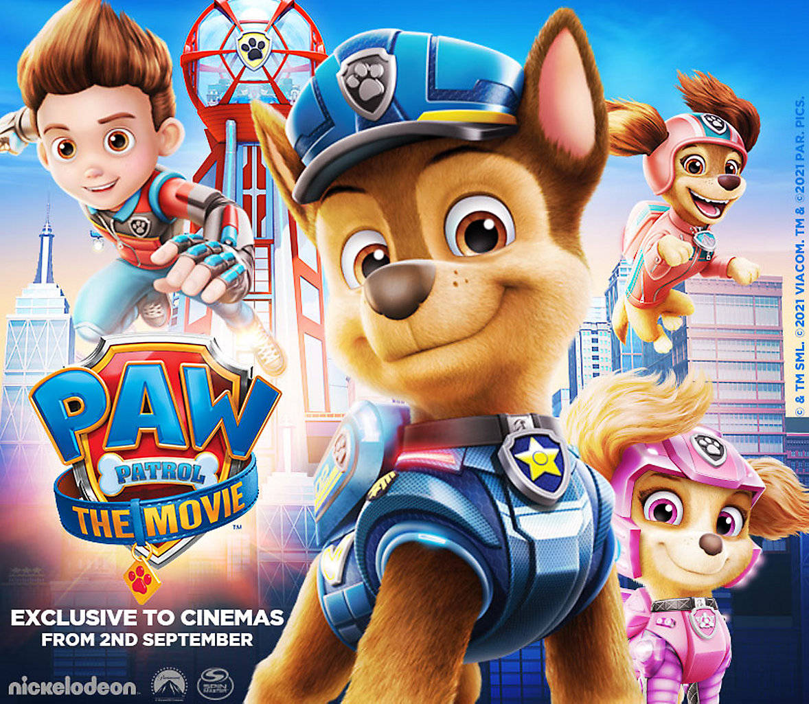 Paw Patrol Movie Heroes In Action Wallpaper