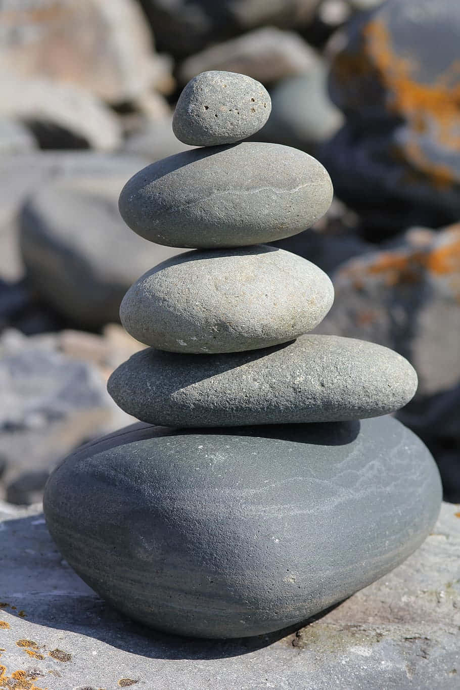 Pebble Rocks Gravel Stones Yoga Wallpaper