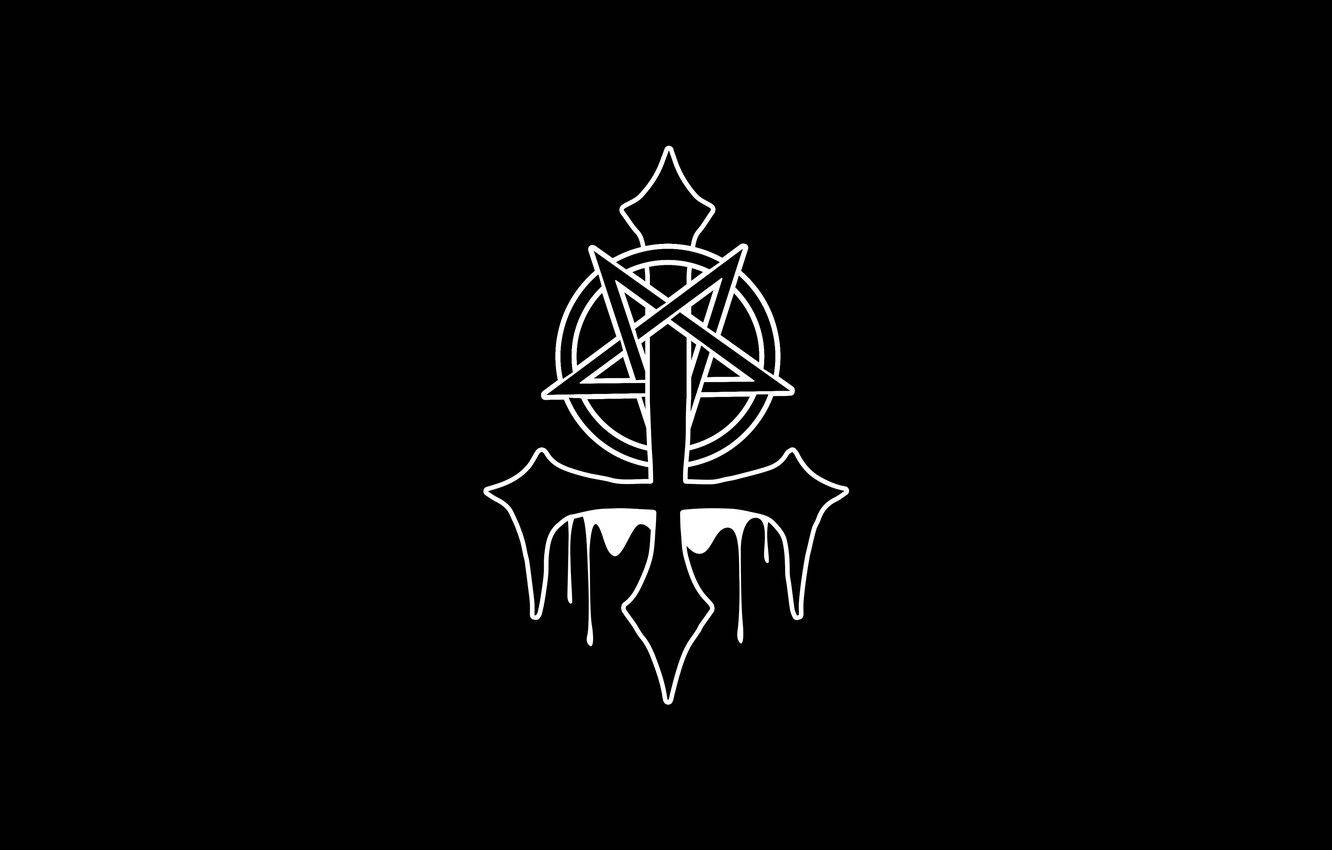 Pentagram Pierced In The Cross Wallpaper