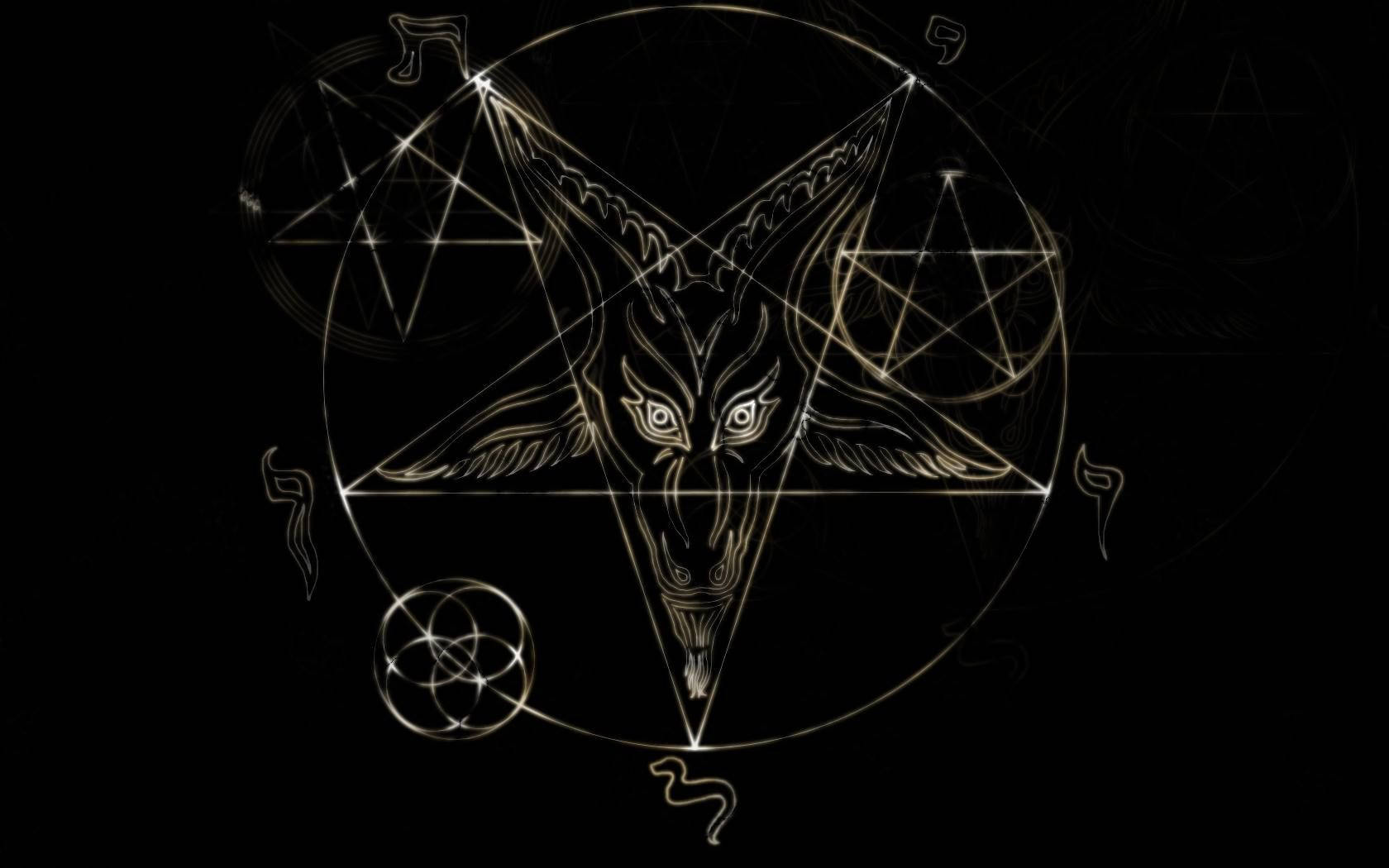 Pentagram With Stars Wallpaper