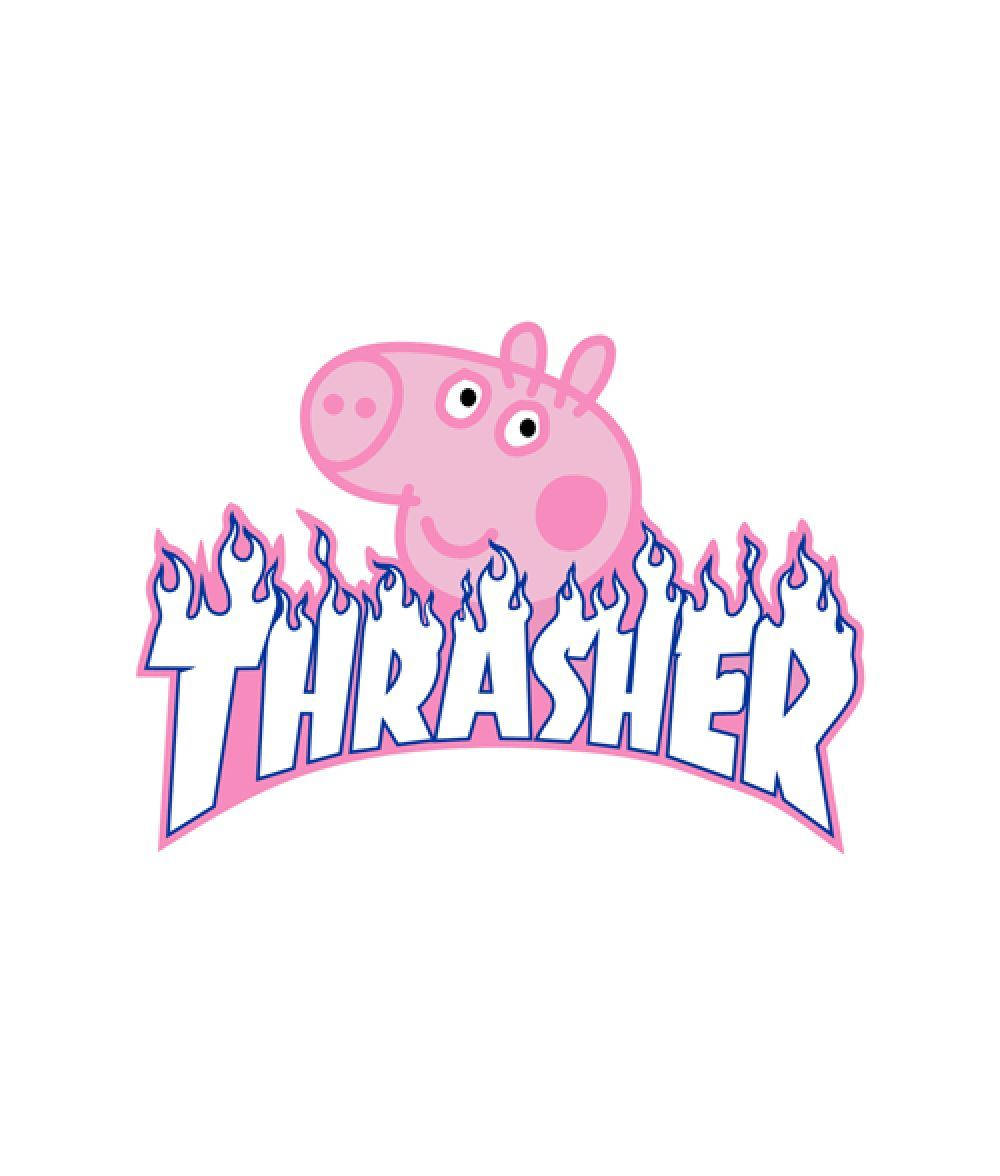 Peppa Pig Rocking Her Thrasher Swag. Wallpaper