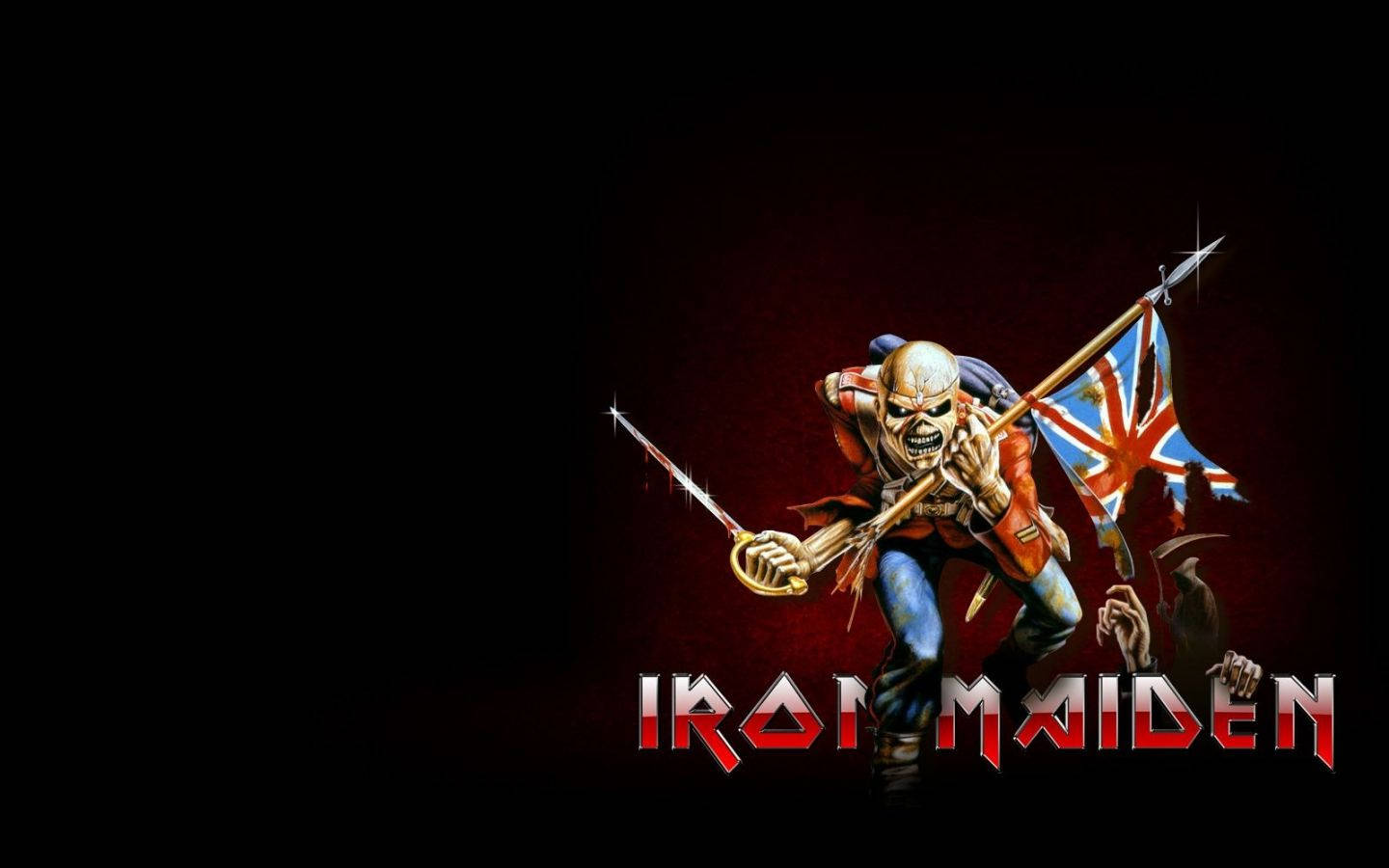 Photo Iron Maiden's Trooper Eddie On A Mission Wallpaper