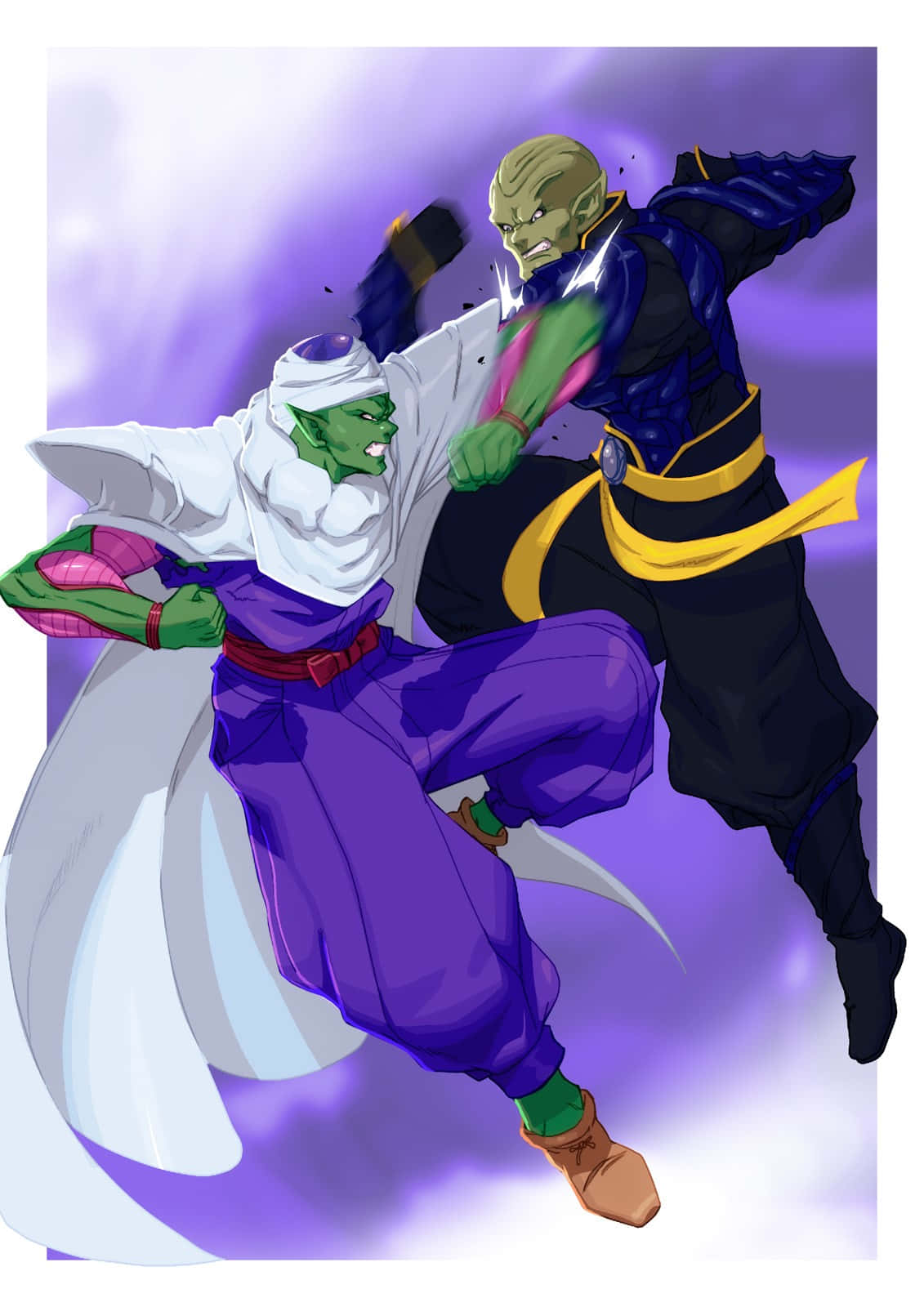 Piccolo_vs_ Anime_ Opponent_ Battle_ Art Wallpaper