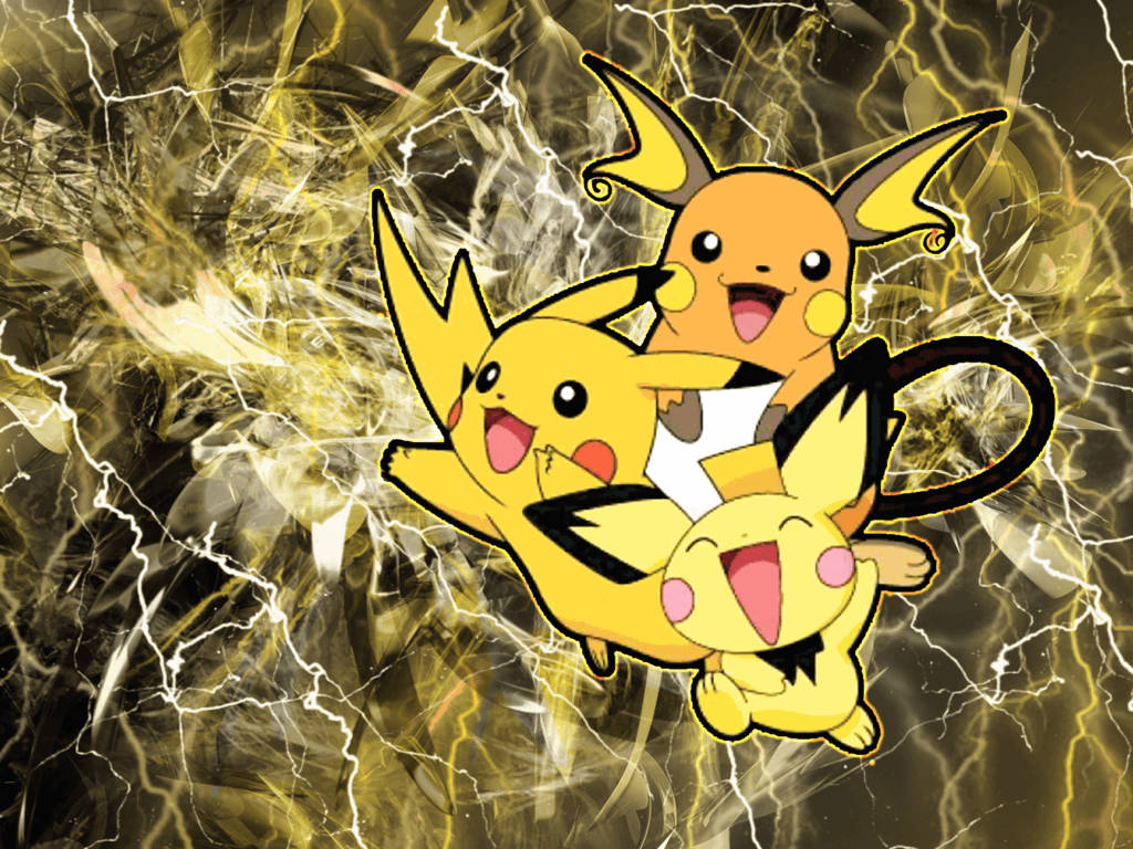 Pichu, Pikachu And Raichu Wallpaper